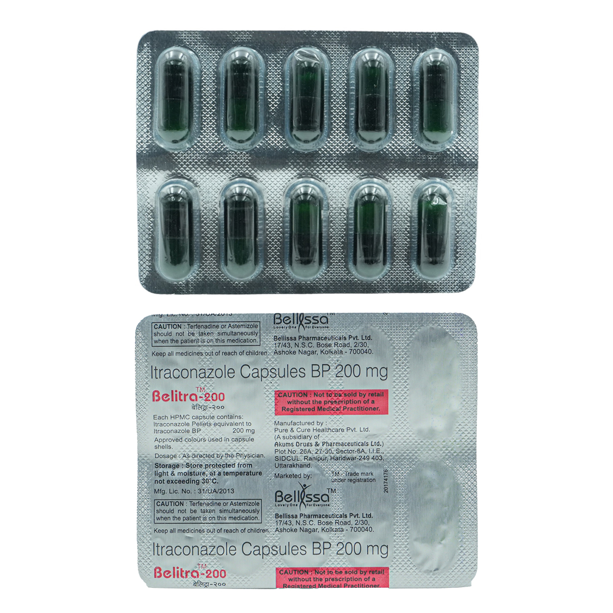 Belitra-200 Capsule 10's, Pack of 10 CapsuleS Belitra-200 Capsule 10's, Pack of 10 CapsuleS