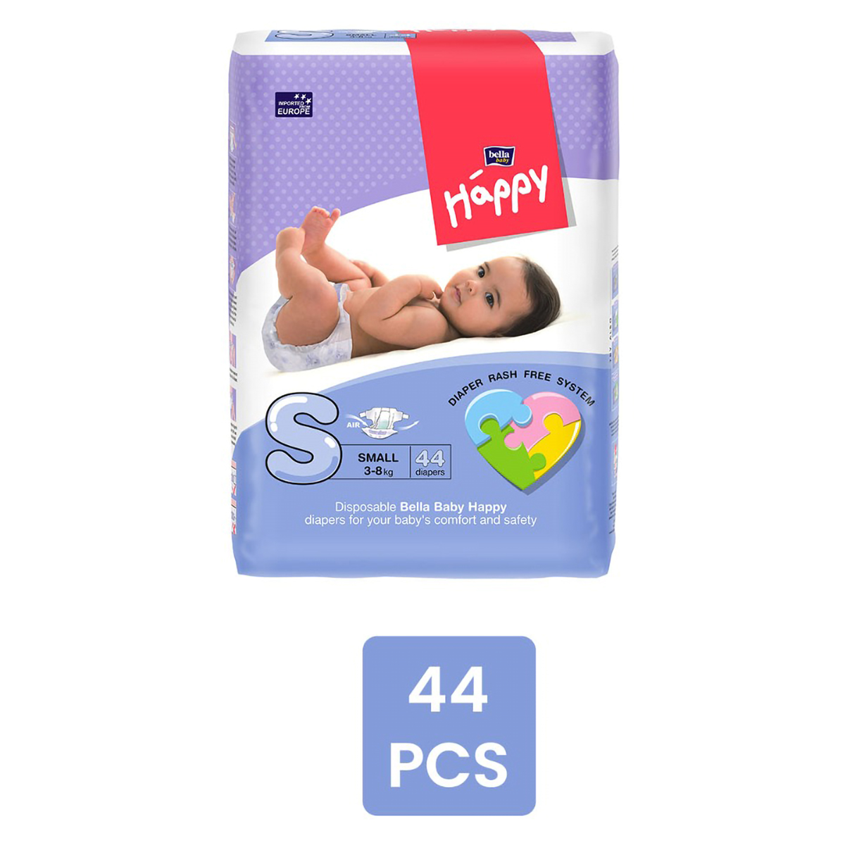 Bella Baby Happy Diapers Small, 44 Count, Pack of 1 Bella Baby Happy Diapers Small, 44 Count, Pack of 1