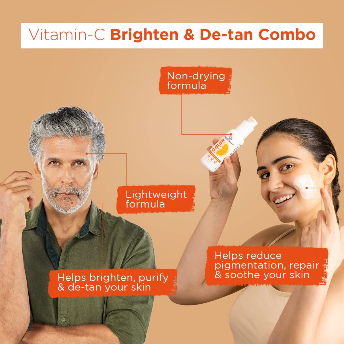 Bella Vita Organic Vitamin C Brighten & De-Tan Combo (Face Wash 100 ml+Face Cream 50 ml), 1 Kit, Pack of 1 Bella Vita Organic Vitamin C Brighten & De-Tan Combo (Face Wash 100 ml+Face Cream 50 ml), 1 Kit, Pack of 1