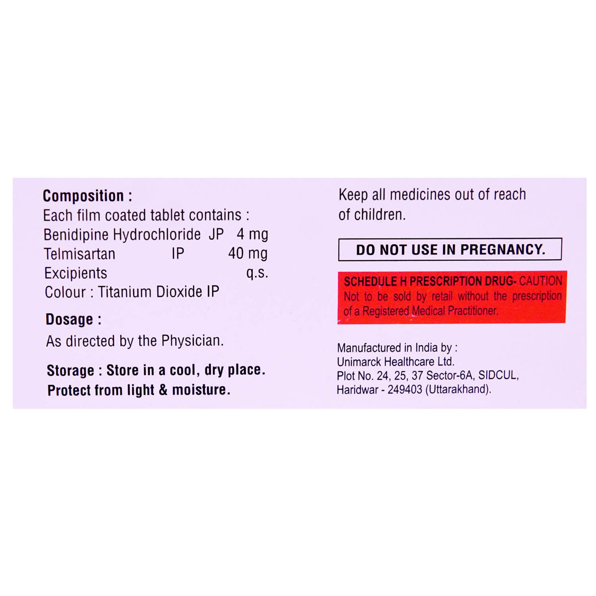 Benidin T Tablet 10's, Pack of 10 TabletS Benidin T Tablet 10's, Pack of 10 TabletS