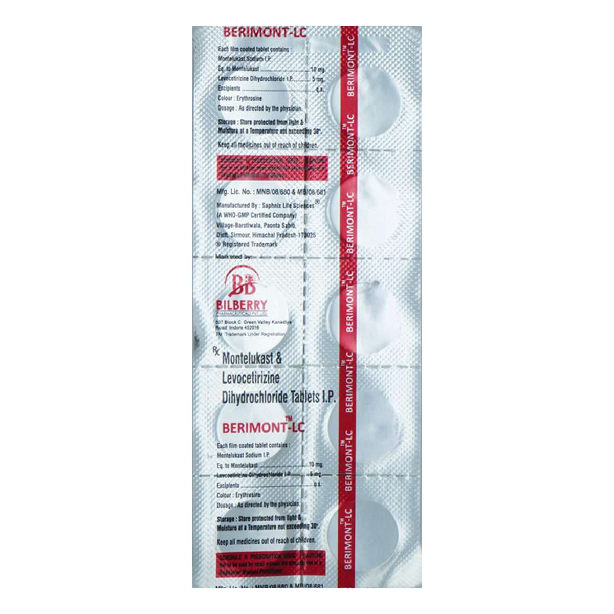 Buy Berimont-LC Tablet 10's Online