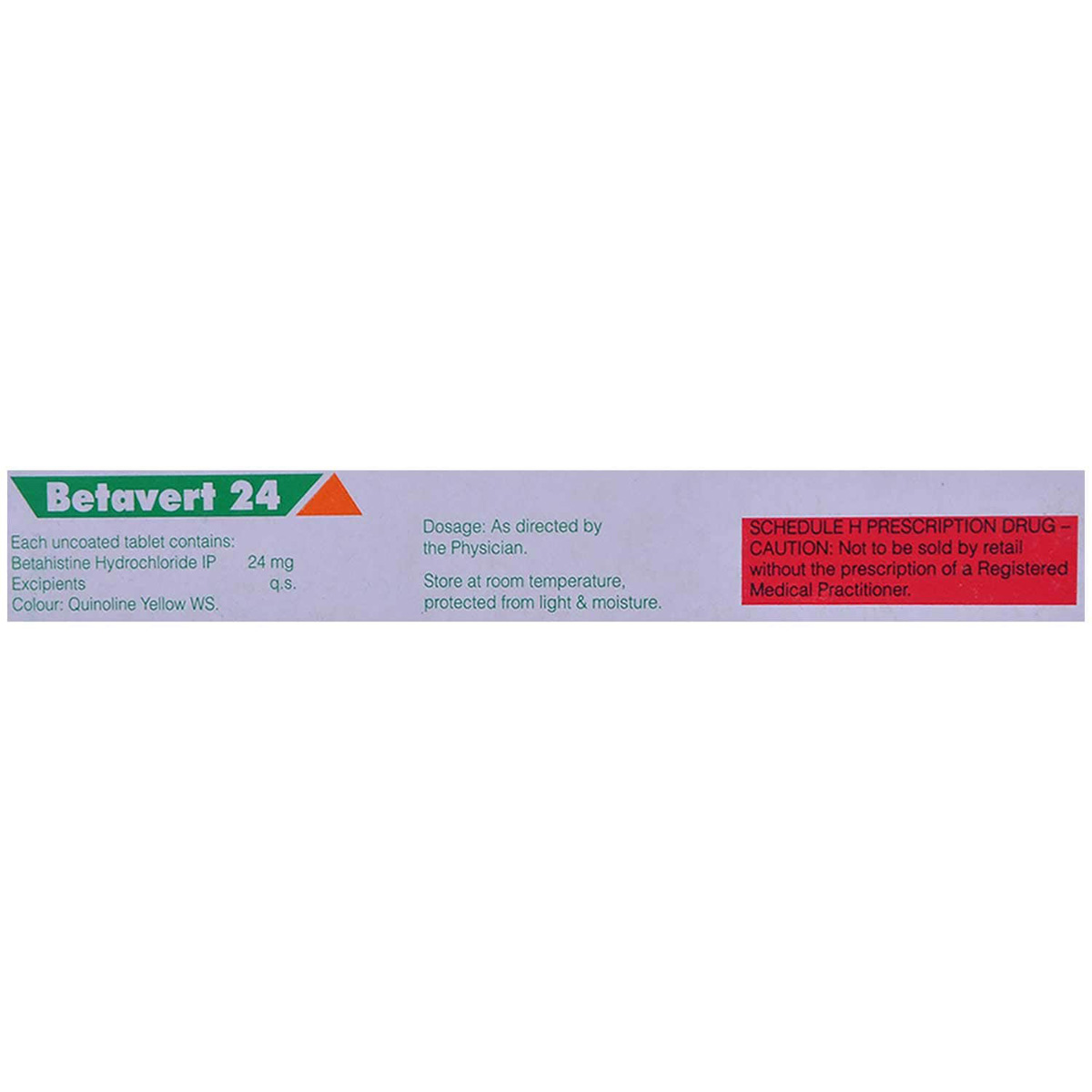 Betavert 24 Tablet 10's, Pack of 10 TABLETS Betavert 24 Tablet 10's, Pack of 10 TABLETS