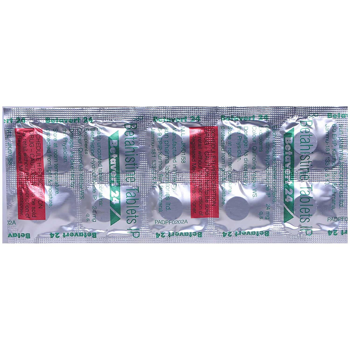 Betavert 24 Tablet 10's, Pack of 10 TABLETS Betavert 24 Tablet 10's, Pack of 10 TABLETS