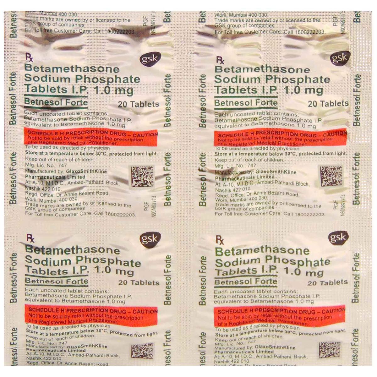 Betnesol Forte Tablet 20's, Pack of 20 TABLETS Betnesol Forte Tablet 20's, Pack of 20 TABLETS