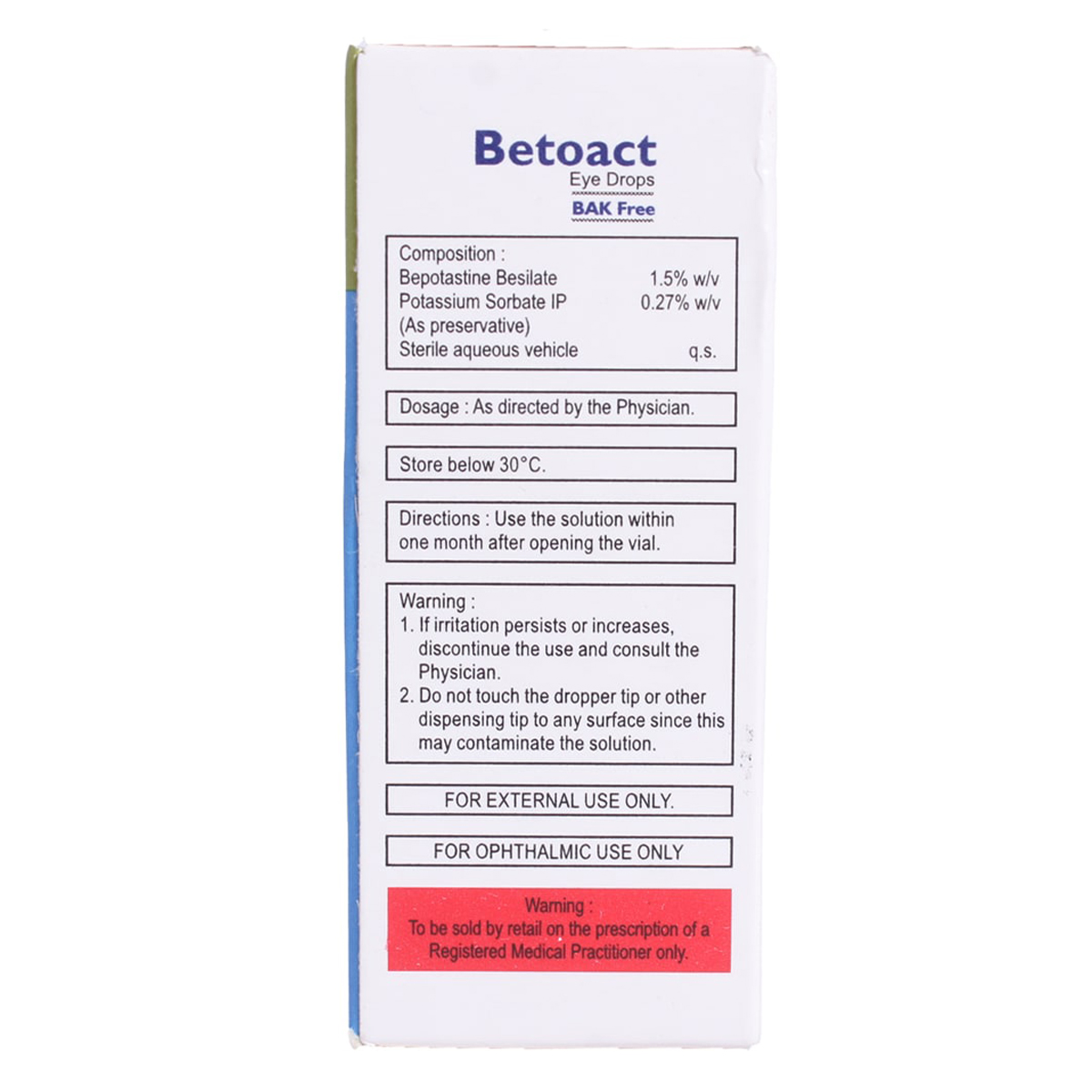 Betoact Eye Drops 5 ml, Pack of 1 Eye Drops Betoact Eye Drops 5 ml, Pack of 1 Eye Drops