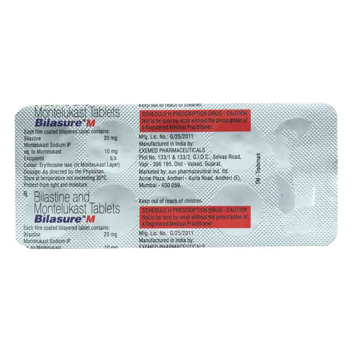 Bilasure M Tablet 10's, Pack of 10 TABLETS Bilasure M Tablet 10's, Pack of 10 TABLETS