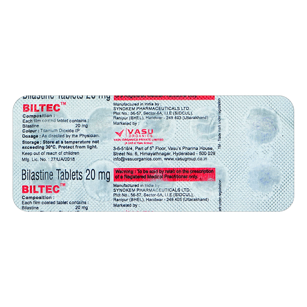 Biltec 20 Tablet 10's, Pack of 10 TABLETS Biltec 20 Tablet 10's, Pack of 10 TABLETS