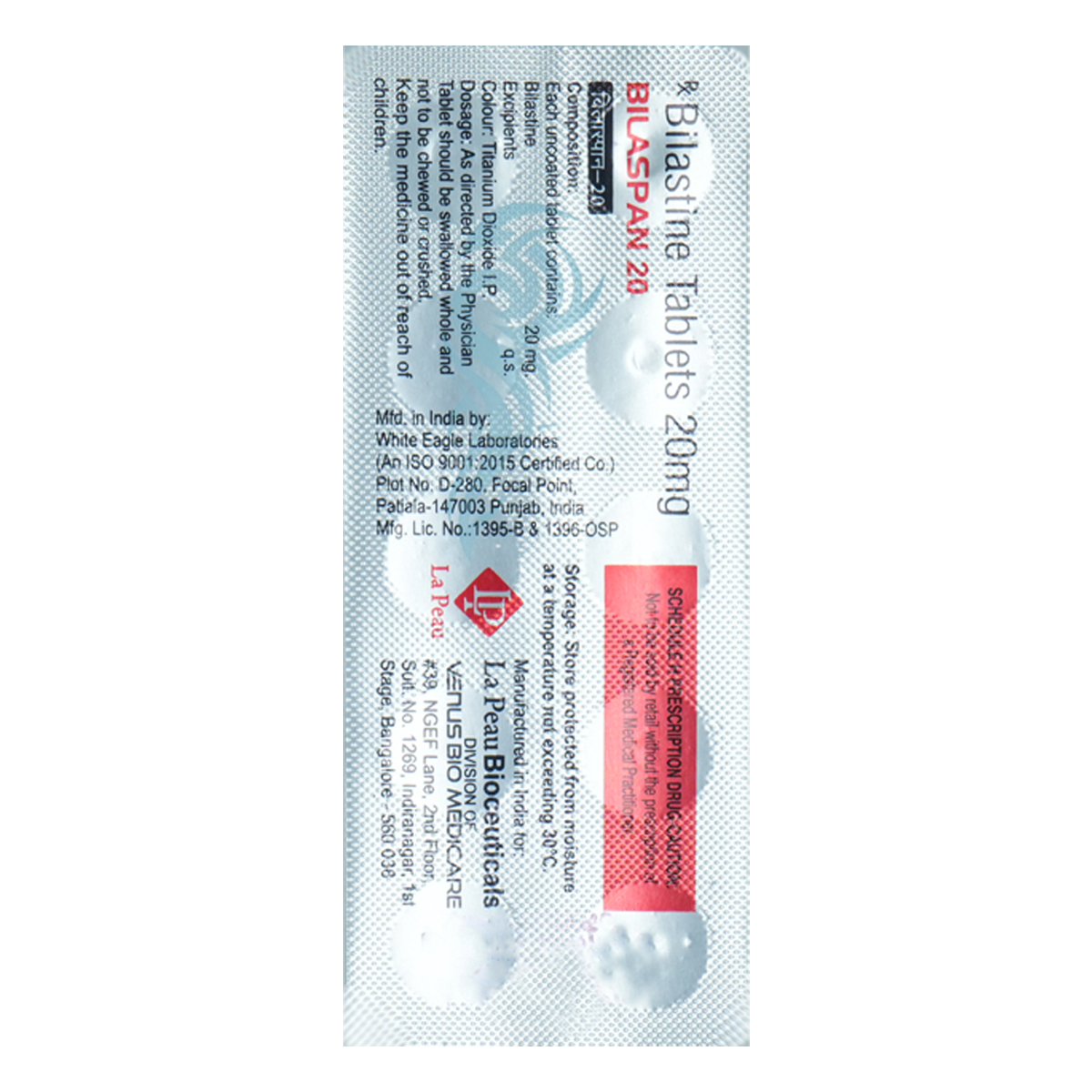 Bilaspan 20 Tablet 10's Bilaspan 20 Tablet 10's