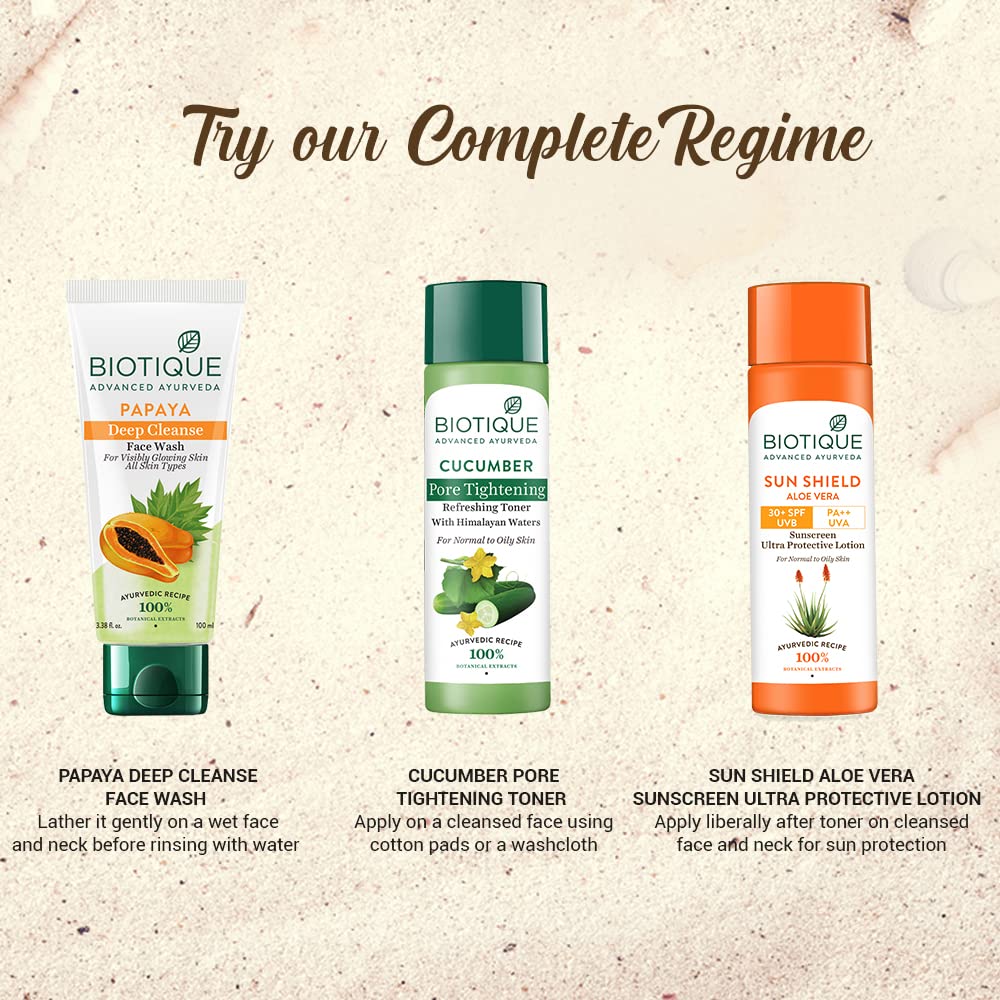 Biotique Sun Shield Aloevera 30+ SPF UVB Sunscreen Ultra Proctective Body Lotion, 120 ml, Pack of 1 Biotique Sun Shield Aloevera 30+ SPF UVB Sunscreen Ultra Proctective Body Lotion, 120 ml, Pack of 1