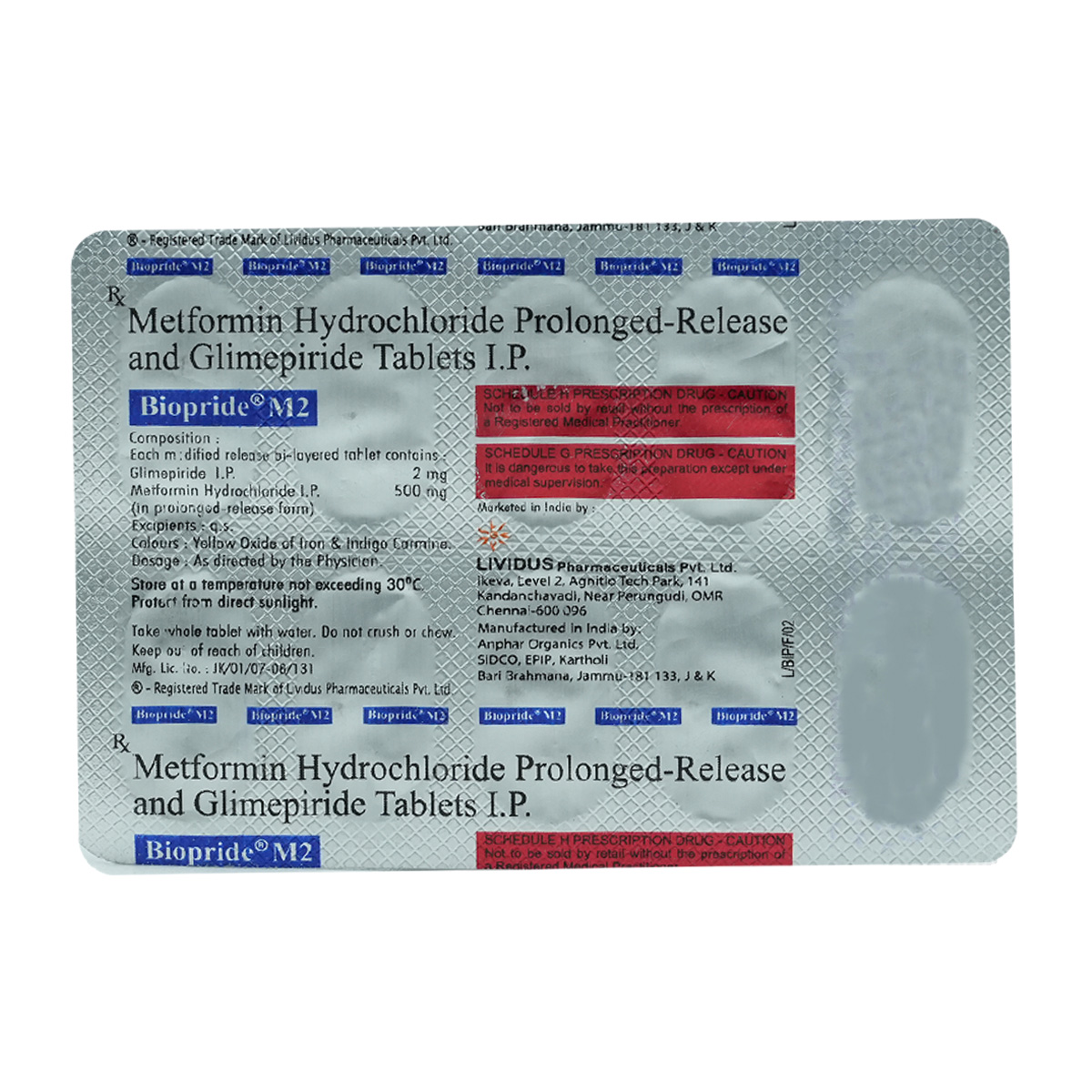 Buy Biopride M2 Tablet 10's Online