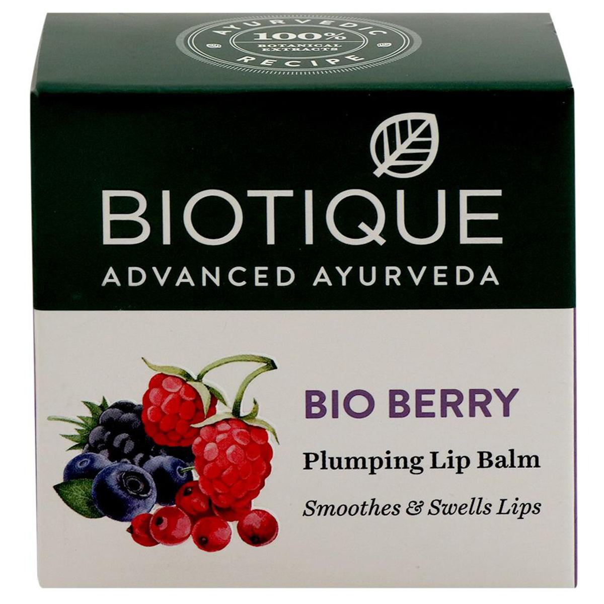 Biotique Bio Berry Plumping Lip Balm 12 gm | Smoothes & Swells Lips | Moisturises Dry Lips |100% Botanical Extract | For All Skin Type, Pack of 1 Biotique Bio Berry Plumping Lip Balm 12 gm | Smoothes & Swells Lips | Moisturises Dry Lips |100% Botanical Extract | For All Skin Type, Pack of 1