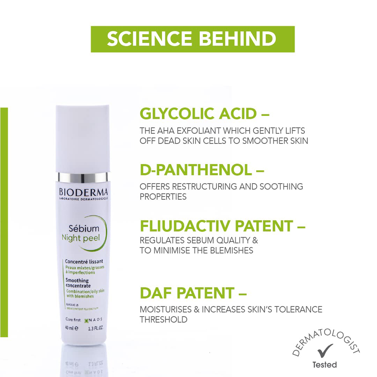 Bioderma Sebium Night Peel, 40 ml, Pack of 1 Bioderma Sebium Night Peel, 40 ml, Pack of 1
