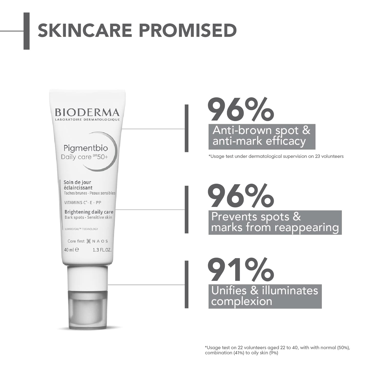 Bioderma Pigmentbio Daily Care Brightening Cream 40 ml With SPF 50 | Vitamin C & Vitamin E | Removes Dark Spots | For Bright Skin | Offers Sun Protection | For Sensitive Skin, Pack of 1 Bioderma Pigmentbio Daily Care Brightening Cream 40 ml With SPF 50 | Vitamin C & Vitamin E | Removes Dark Spots | For Bright Skin | Offers Sun Protection | For Sensitive Skin, Pack of 1