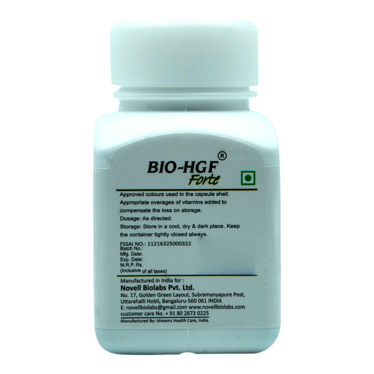 Bio-HGF Forte Capsule 30's, Pack of 1 Bio-HGF Forte Capsule 30's, Pack of 1
