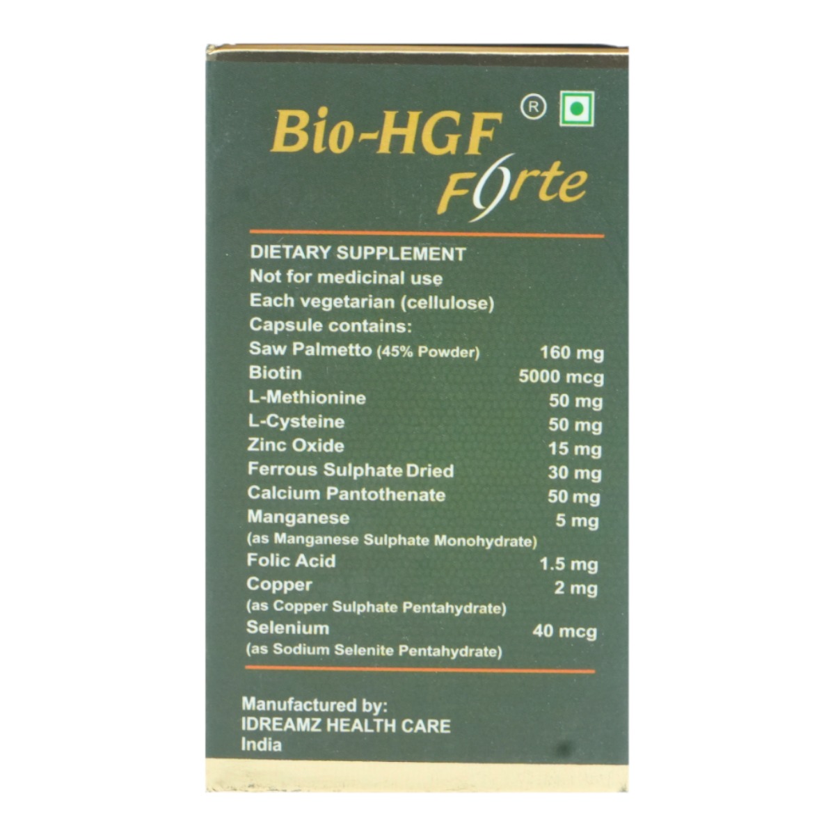 Bio-HGF Forte Capsule 30's, Pack of 1 Bio-HGF Forte Capsule 30's, Pack of 1