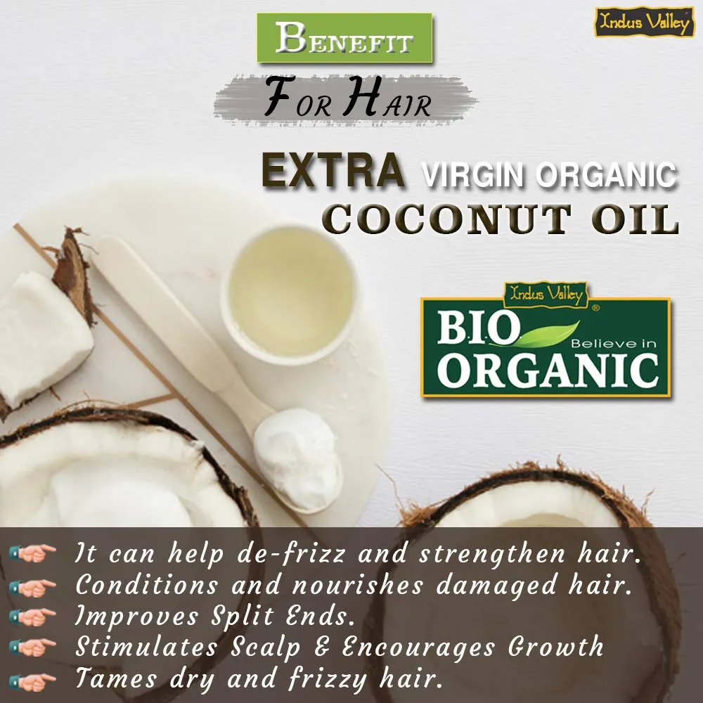 Indus Valley Bio Organic Extra Virgin Coconut Oil, 200 ml, Pack of 1 Indus Valley Bio Organic Extra Virgin Coconut Oil, 200 ml, Pack of 1