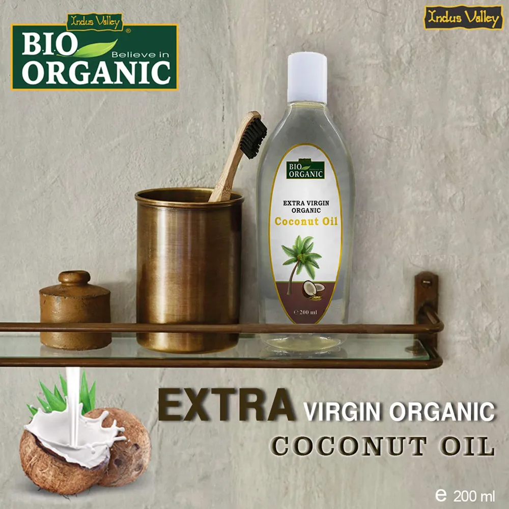 Indus Valley Bio Organic Extra Virgin Coconut Oil, 200 ml, Pack of 1 Indus Valley Bio Organic Extra Virgin Coconut Oil, 200 ml, Pack of 1