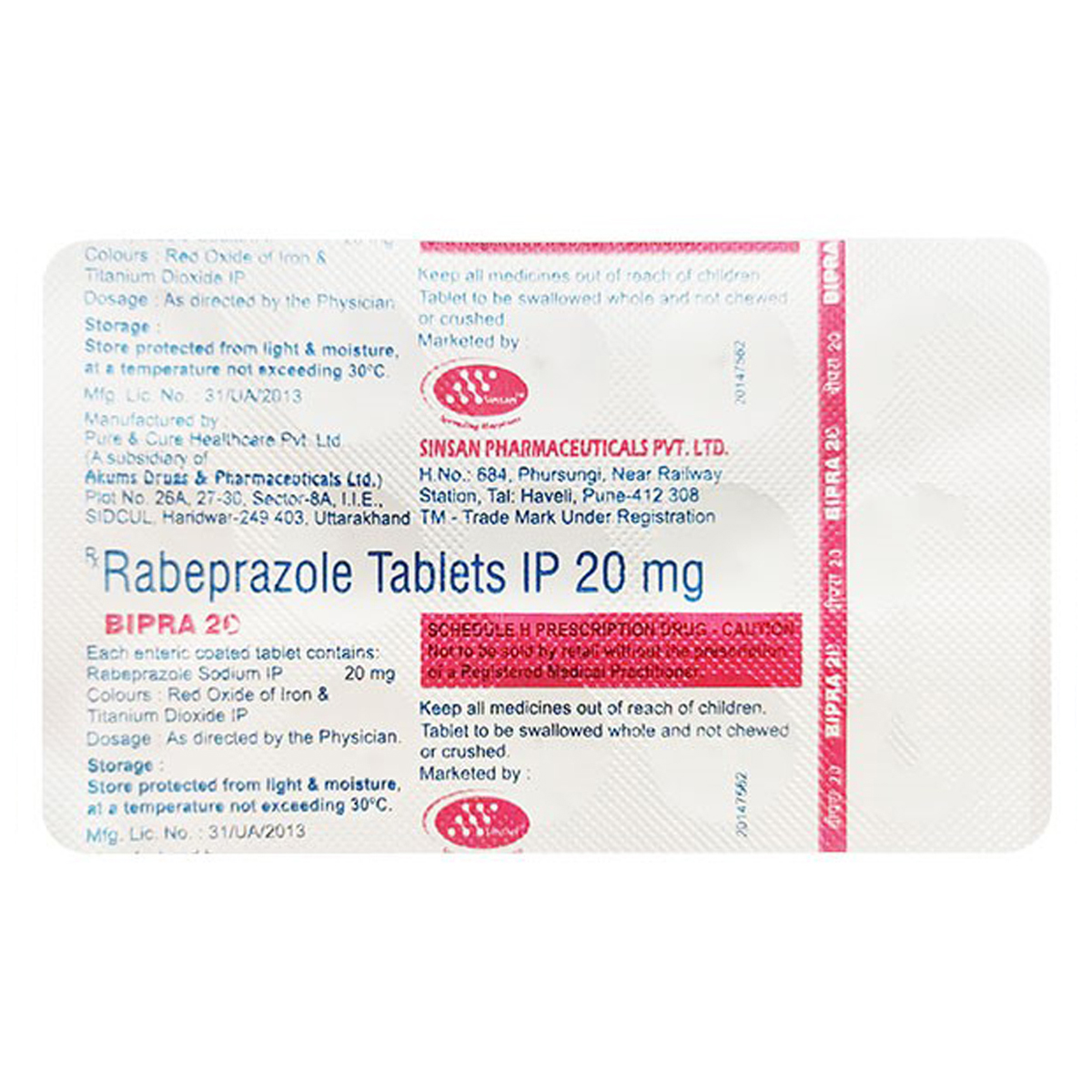 Buy Bipra 20 Tablet 15's Online