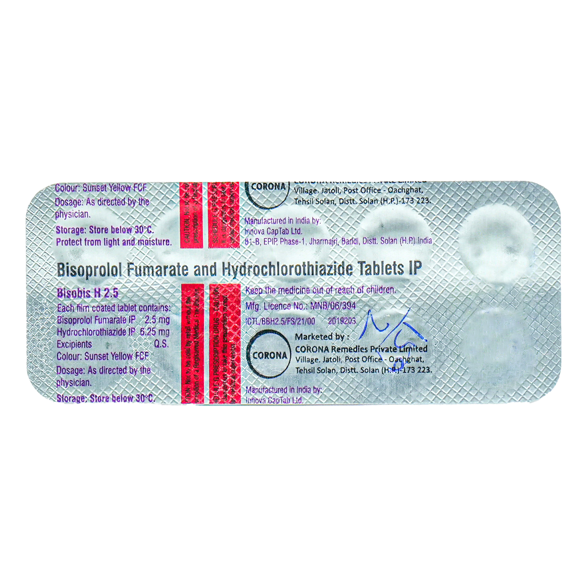 Bisobis H 2.5 Tablet 10's, Pack of 10 TABLETS Bisobis H 2.5 Tablet 10's, Pack of 10 TABLETS