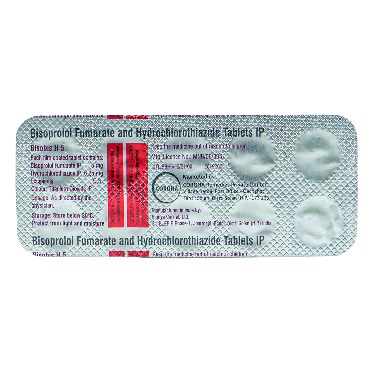 Bisobis H 5 Tablet 10's, Pack of 10 TABLETS Bisobis H 5 Tablet 10's, Pack of 10 TABLETS