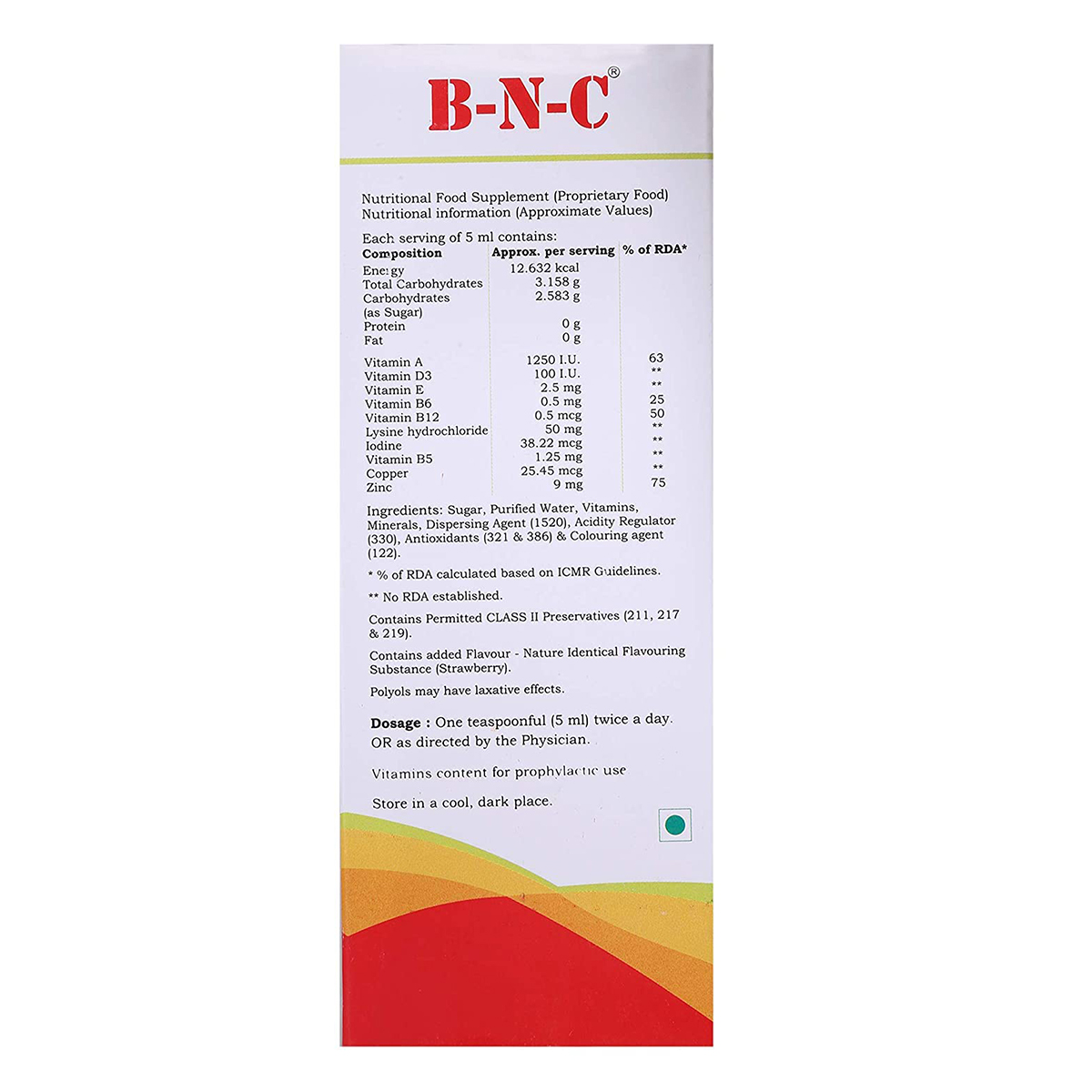 B-N-C Syrup 200 ml, Pack of 1 B-N-C Syrup 200 ml, Pack of 1