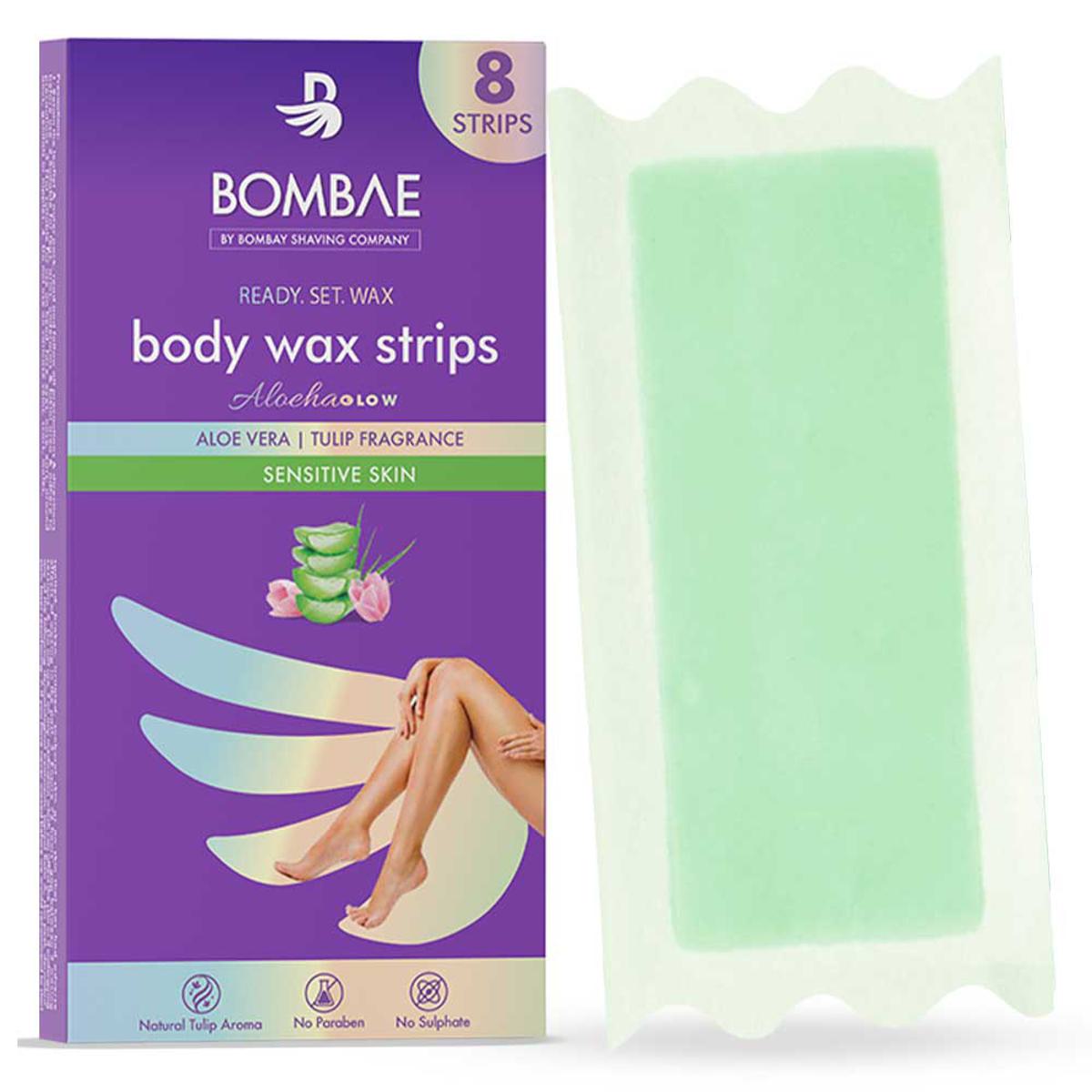 Bombay Shaving Company Body Wax Strips aloe-ha glow for Sensitive Skin, 8 Count, Pack of 1 Bombay Shaving Company Body Wax Strips aloe-ha glow for Sensitive Skin, 8 Count, Pack of 1