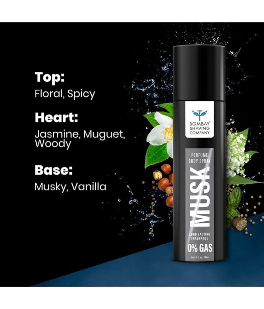 Bombay Shaving Company Musk Perfume Body Spray, 150 ml, Pack of 1 Bombay Shaving Company Musk Perfume Body Spray, 150 ml, Pack of 1