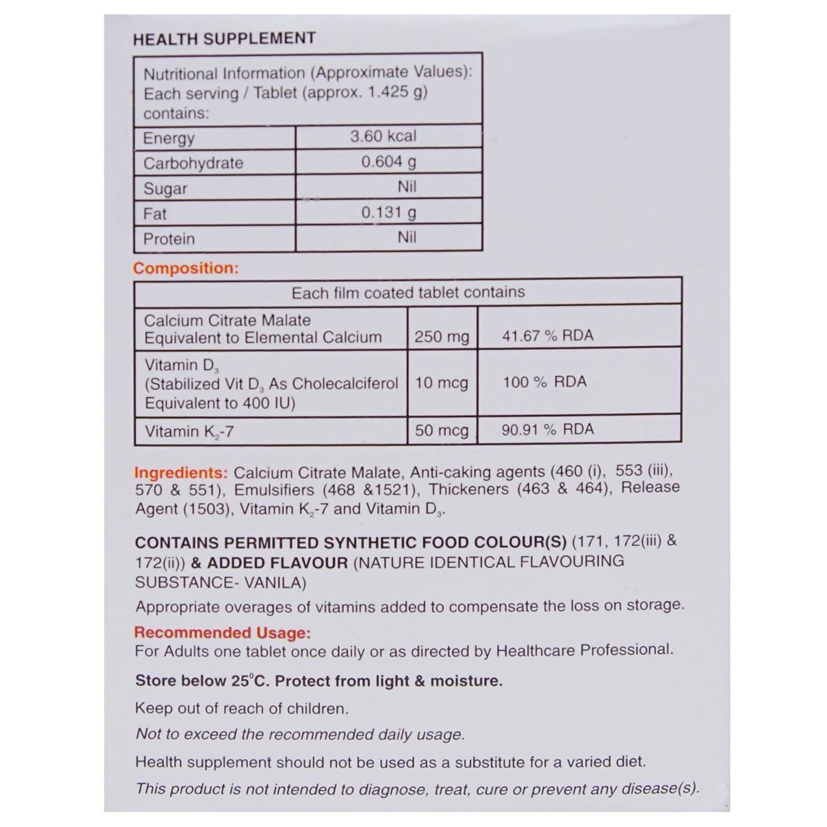 Bon K2 HD Tablet 10's, Pack of 10 TabletS Bon K2 HD Tablet 10's, Pack of 10 TabletS