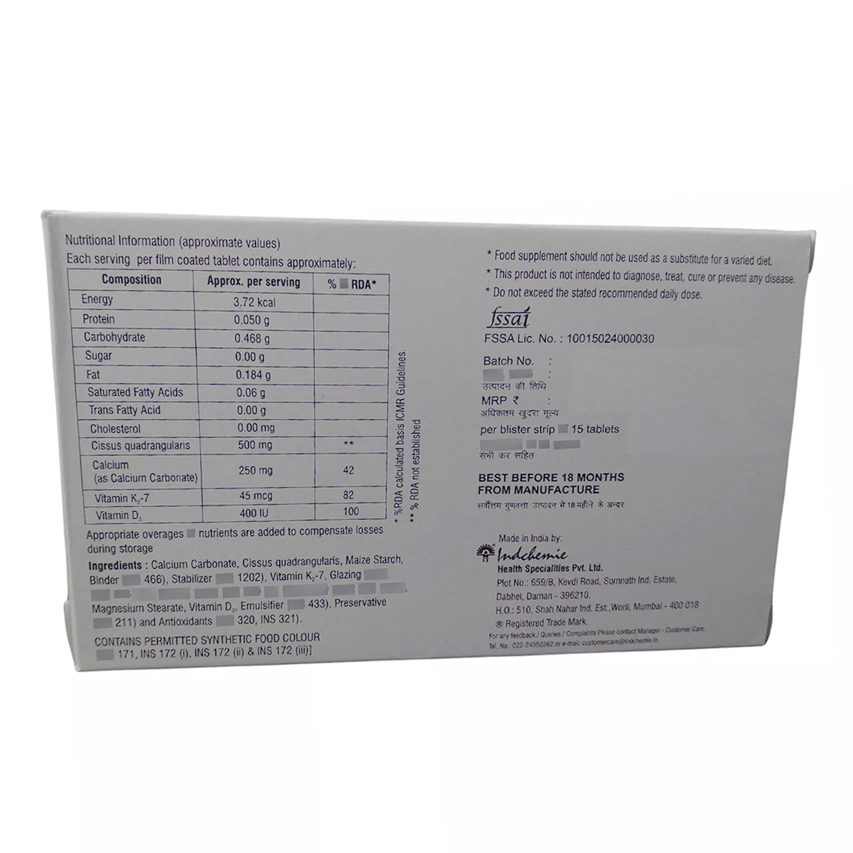 Bonestat Frac Tablet 15's, Pack of 15 Bonestat Frac Tablet 15's, Pack of 15