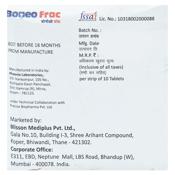 Boneo Frac Tablet 10's, Pack of 10 Boneo Frac Tablet 10's, Pack of 10