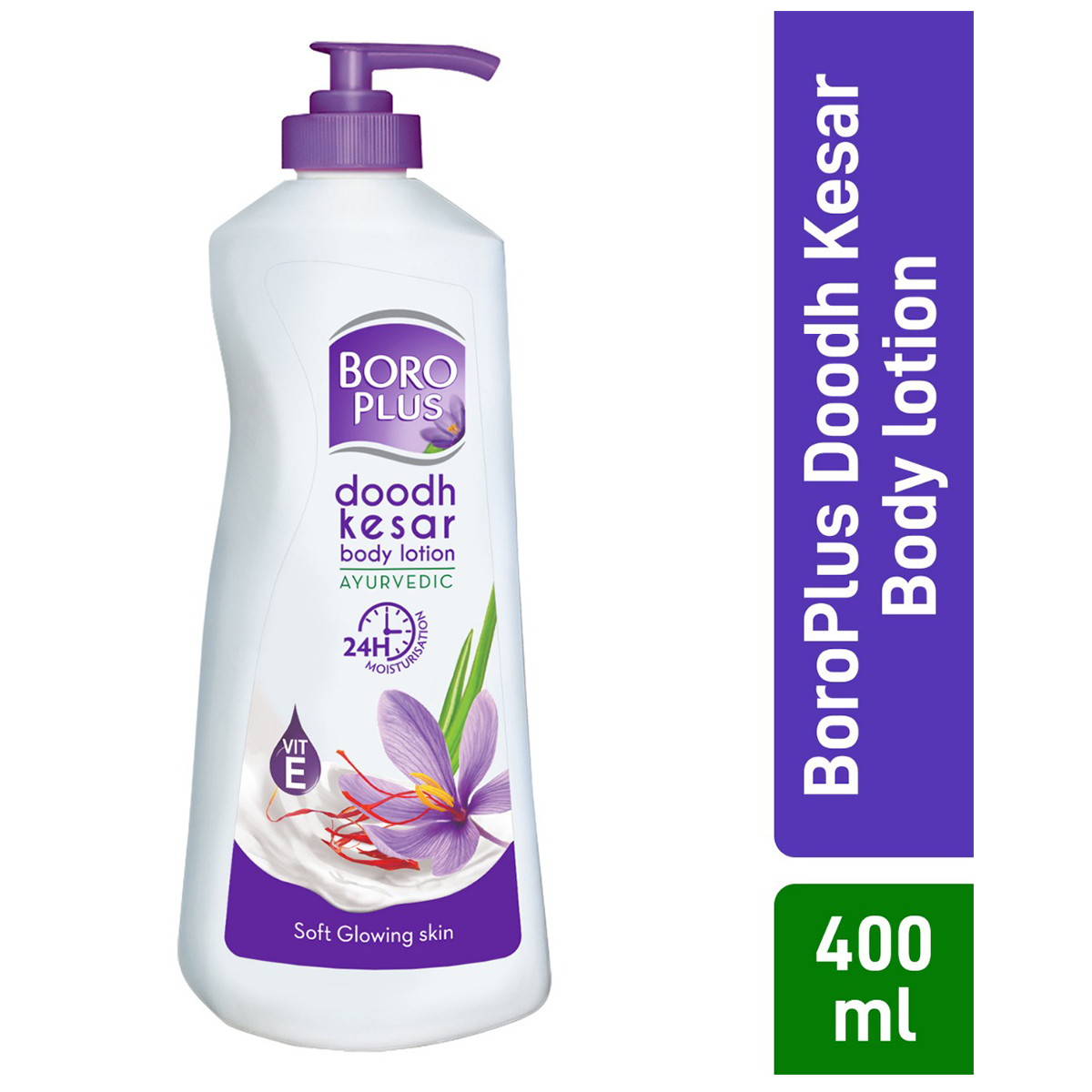 BoroPlus Doodh Kesar Body Lotion 400 ml | Milk, Pure Kashmiri Kesar & Vitamin E | Long Lasting 24 Hr Moisturization | Gives Nourishes, Soft Glowing Skin | For All Skin Type, Pack of 1 BoroPlus Doodh Kesar Body Lotion 400 ml | Milk, Pure Kashmiri Kesar & Vitamin E | Long Lasting 24 Hr Moisturization | Gives Nourishes, Soft Glowing Skin | For All Skin Type, Pack of 1