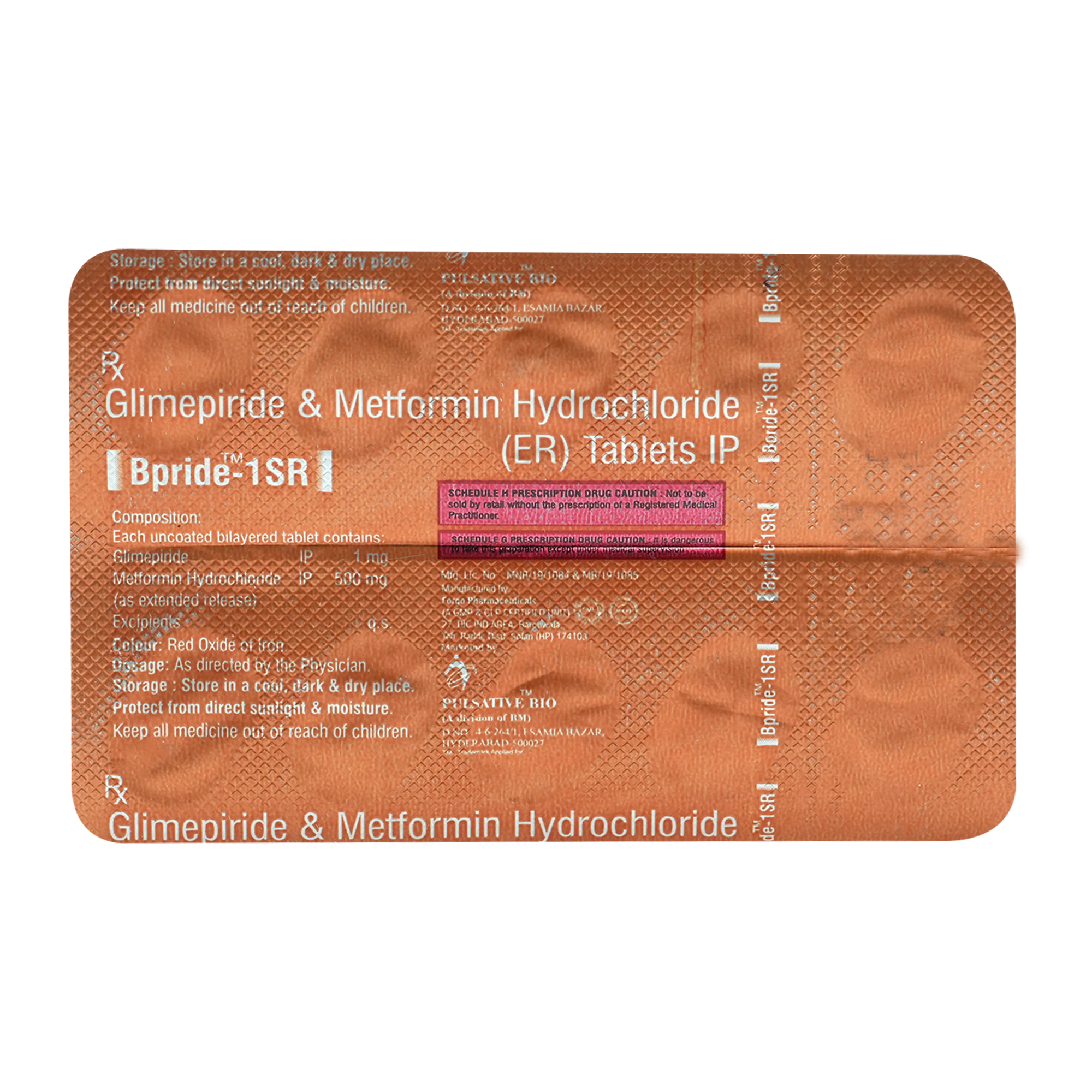 Bpride-1SR Tablet 10's, Pack of 10 TABLETS Bpride-1SR Tablet 10's, Pack of 10 TABLETS
