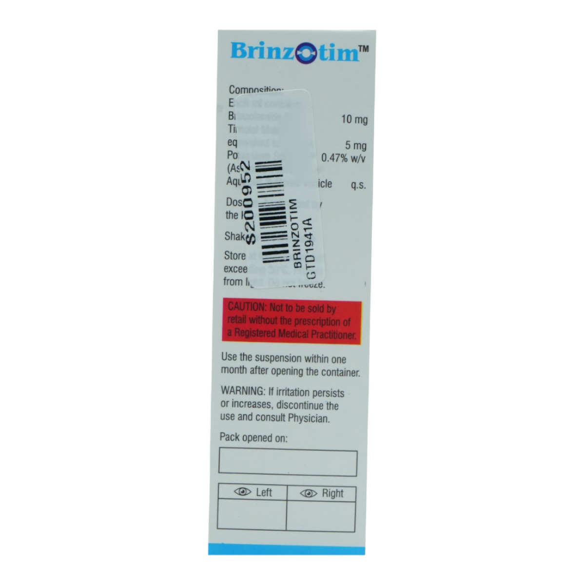 Brinzotim Eye Drops 5 ml, Pack of 1 EYE DROPS Brinzotim Eye Drops 5 ml, Pack of 1 EYE DROPS