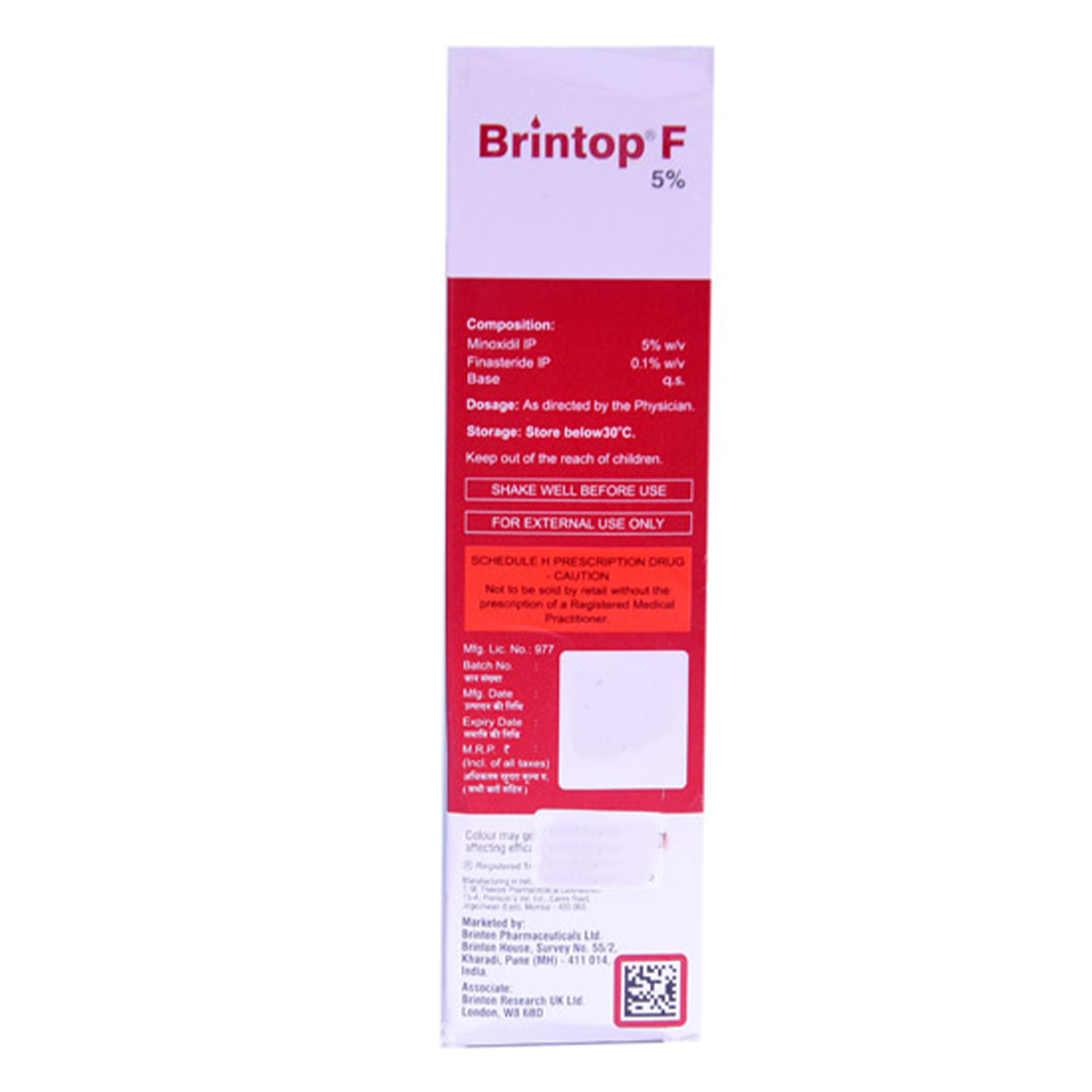 Brintop F 5% Topical Solution 100 ml Brintop F 5% Topical Solution 100 ml