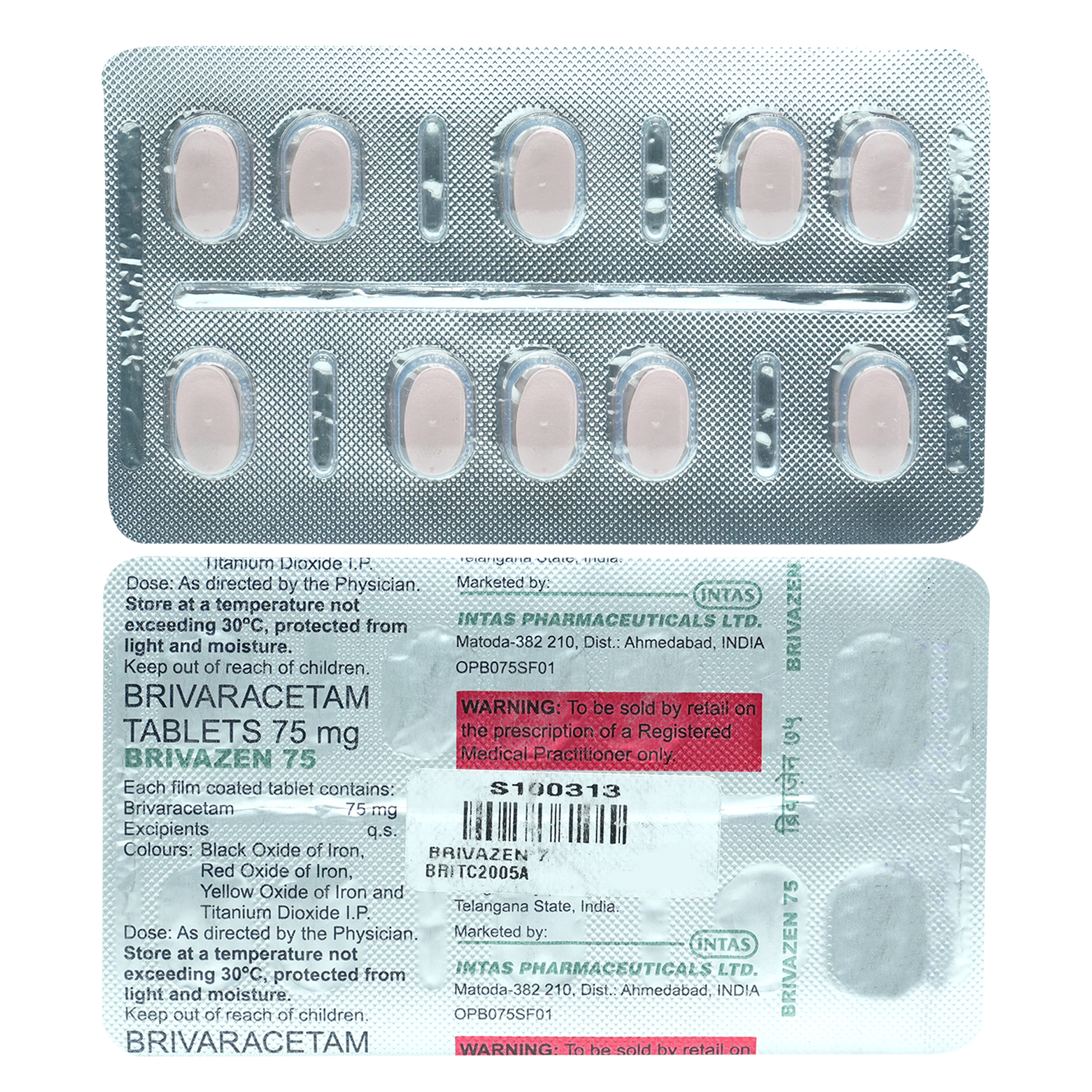 Brivazen 75 Tablet 10's, Pack of 10 TABLETS Brivazen 75 Tablet 10's, Pack of 10 TABLETS