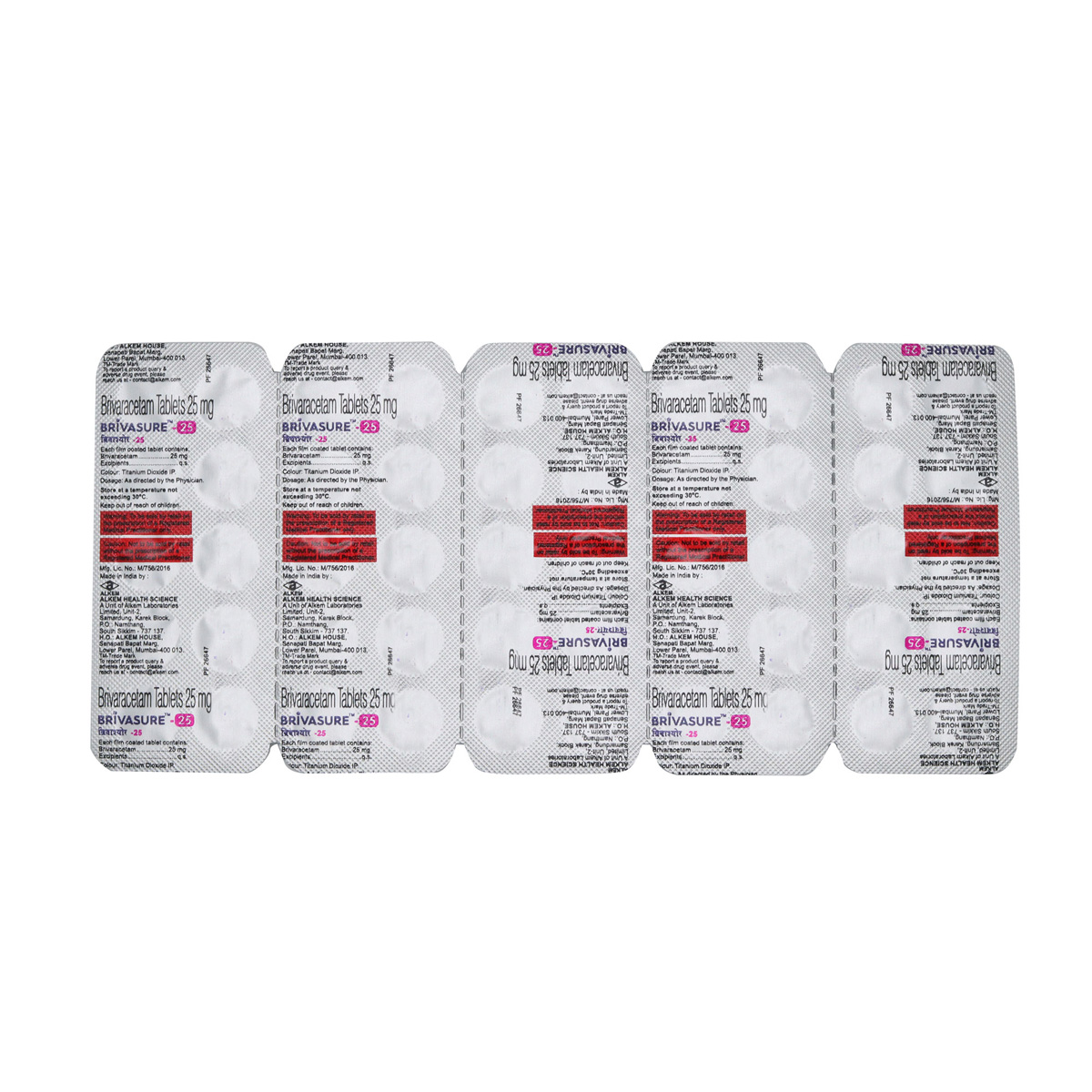 Brivasure-25 Tablet 10's, Pack of 10 TABLETS Brivasure-25 Tablet 10's, Pack of 10 TABLETS