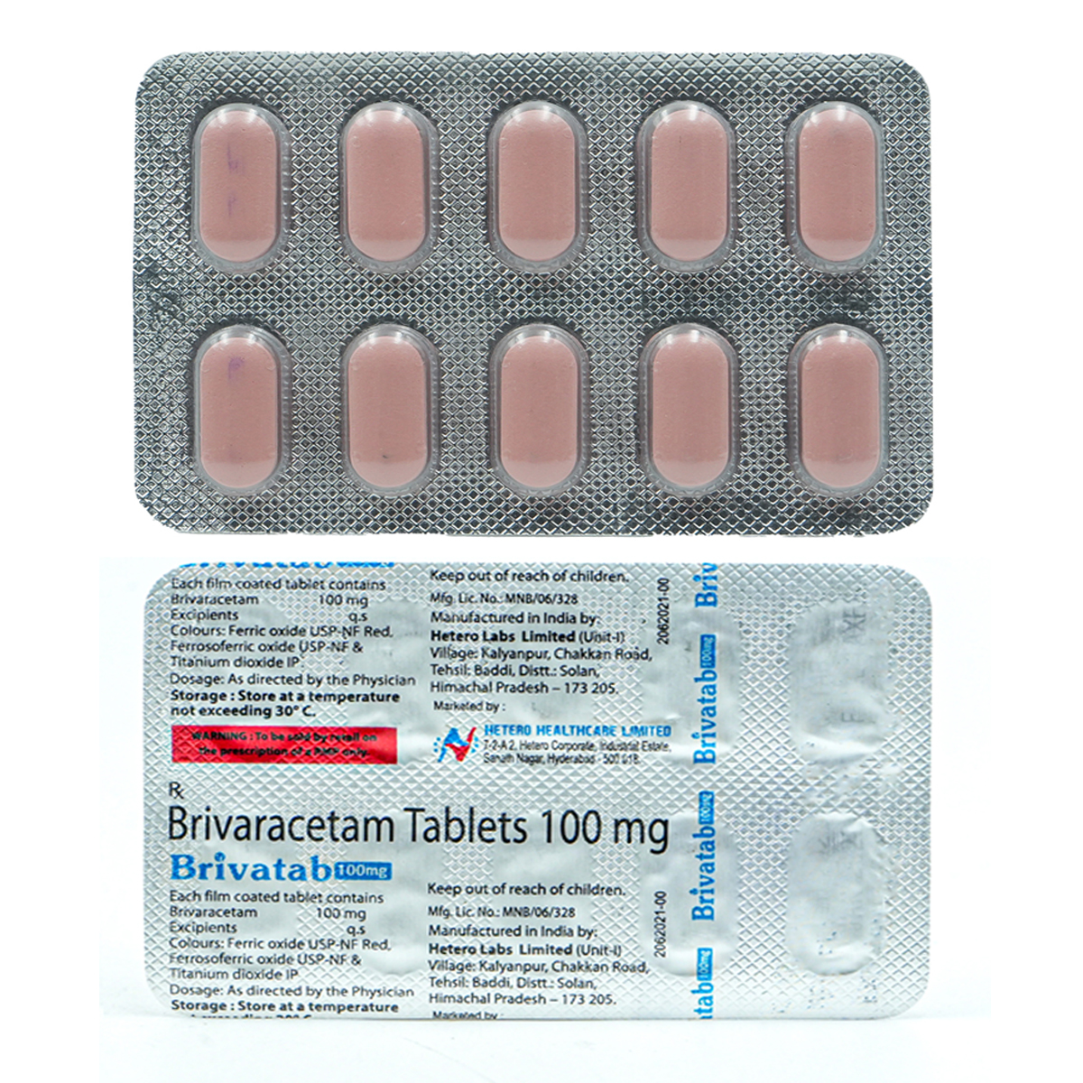 Brivatab 100 mg Tablet 10's, Pack of 10 TABLETS Brivatab 100 mg Tablet 10's, Pack of 10 TABLETS