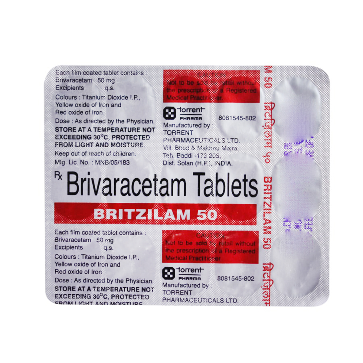 Britzilam 50 Tablet 15's, Pack of 15 TABLETS Britzilam 50 Tablet 15's, Pack of 15 TABLETS
