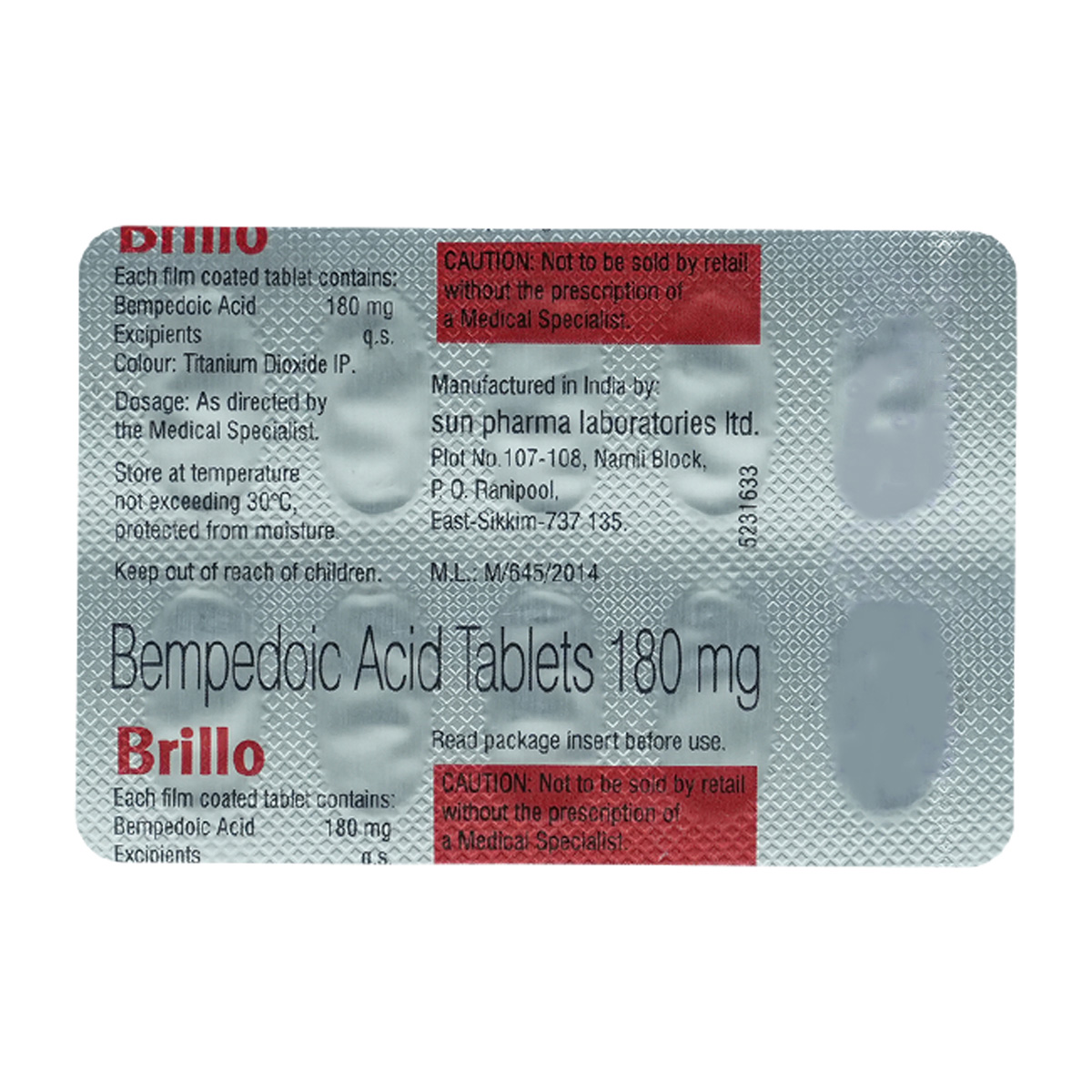 Brillo 180 Tablet 10's, Pack of 10 TabletS Brillo 180 Tablet 10's, Pack of 10 TabletS