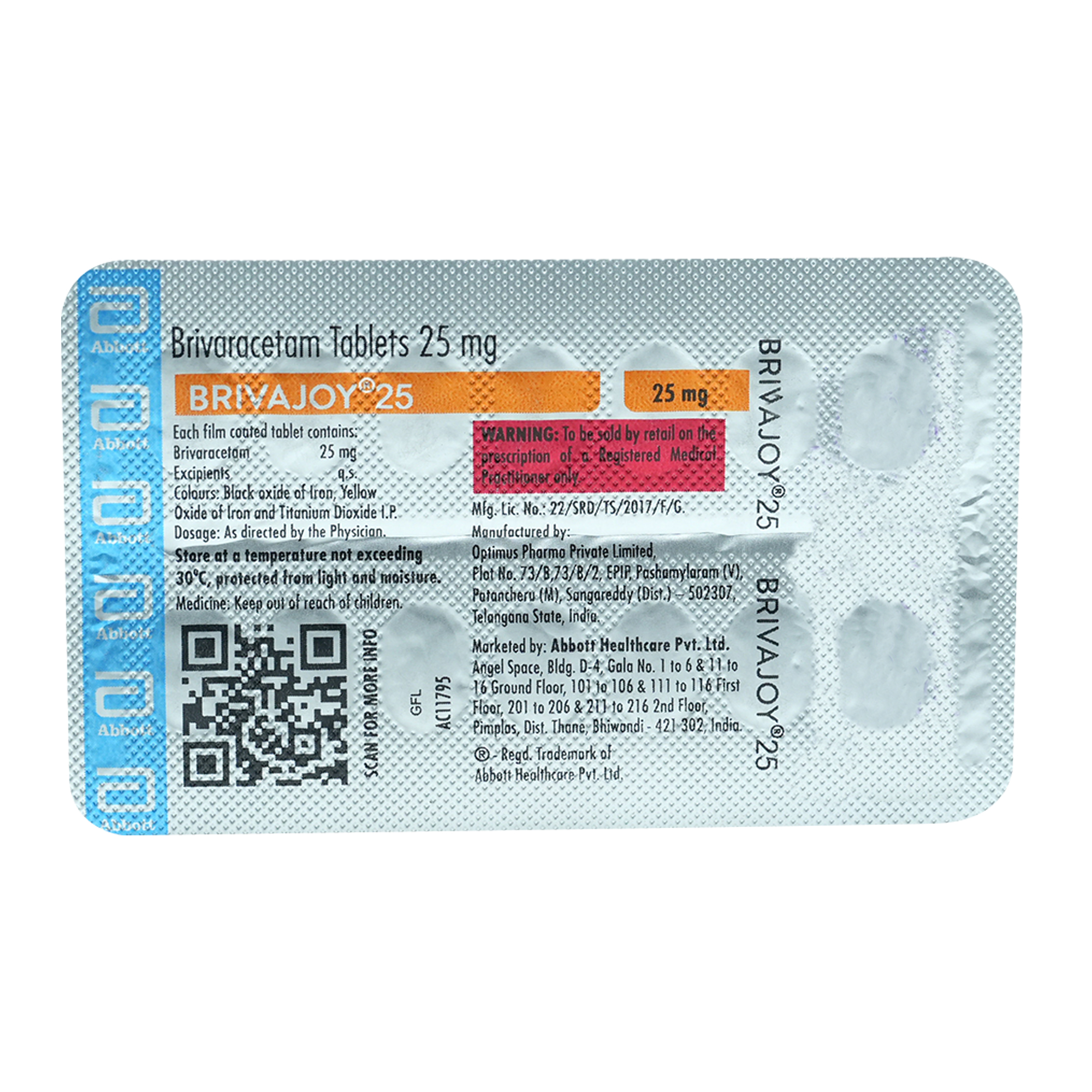 Brivajoy 25 Tablet 14's, Pack of 14 TabletS Brivajoy 25 Tablet 14's, Pack of 14 TabletS