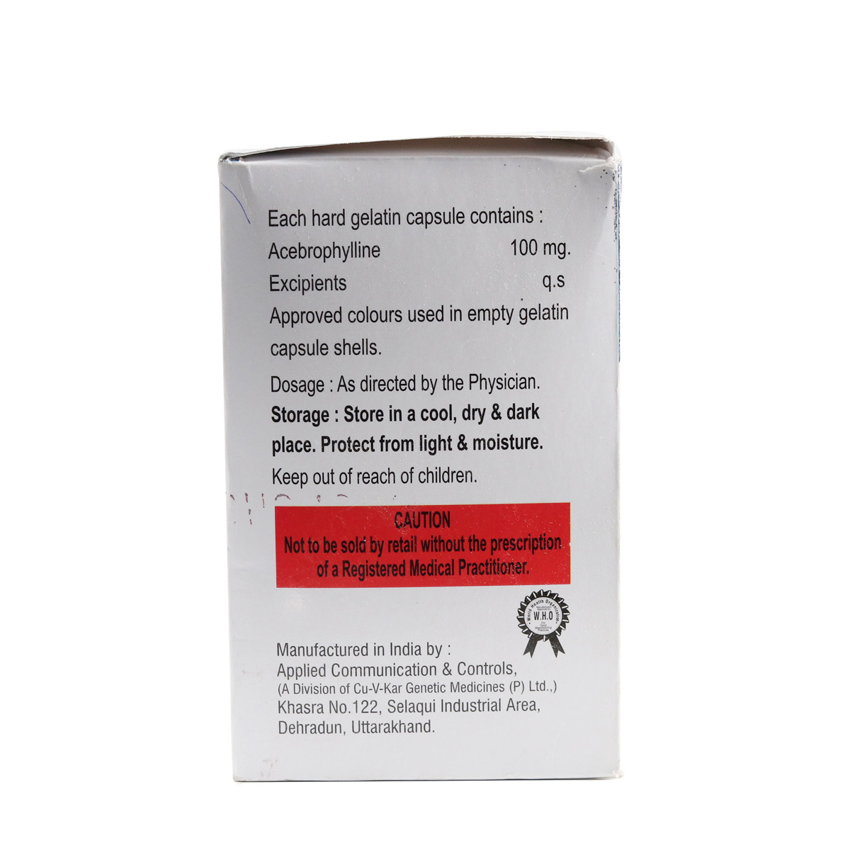 Bronchoril 100 mg Capsule 10's, Pack of 10 CAPSULES Bronchoril 100 mg Capsule 10's, Pack of 10 CAPSULES