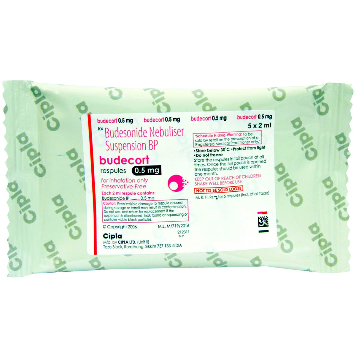 Budecort 0.5 mg Respules 5x2 ml, Pack of 1 RESPULE Budecort 0.5 mg Respules 5x2 ml, Pack of 1 RESPULE