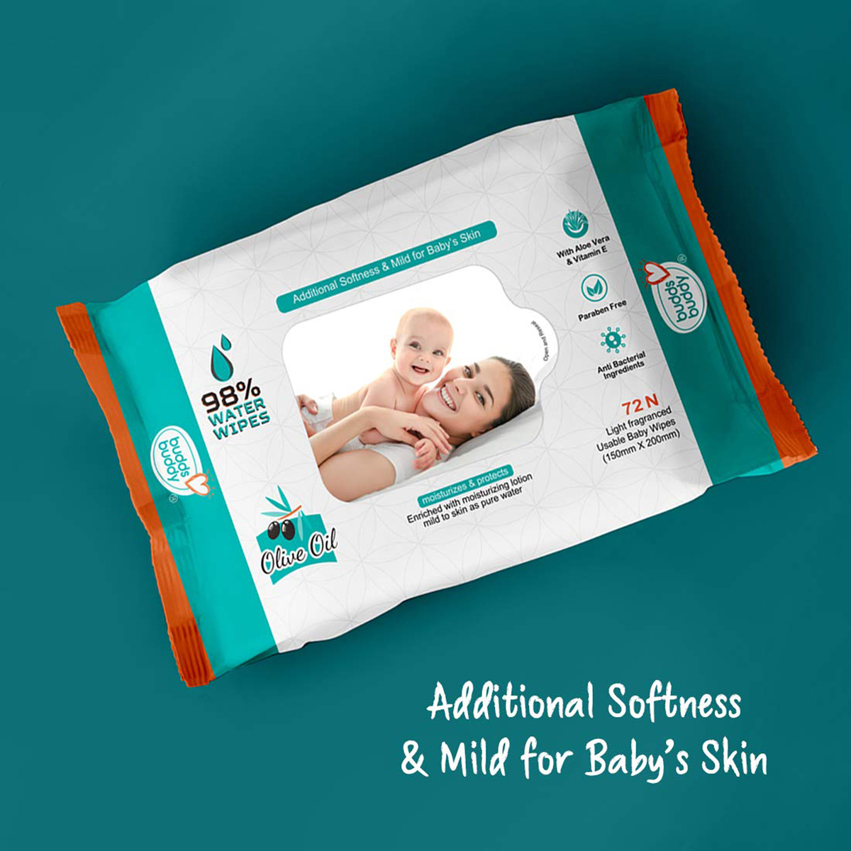 Budds Buddy Wipes, Pack of 1 Budds Buddy Wipes, Pack of 1