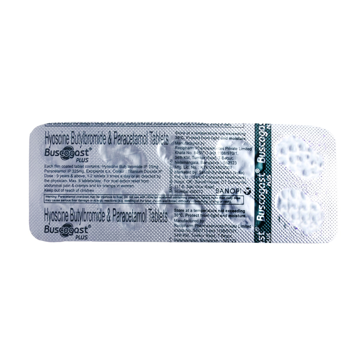 Buy Buscogast Plus Tablet 10's Online