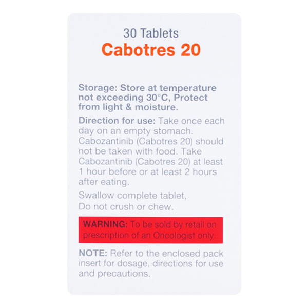 Cabotres 20 mg Tablet 30's, Pack of 1 TABLET Cabotres 20 mg Tablet 30's, Pack of 1 TABLET