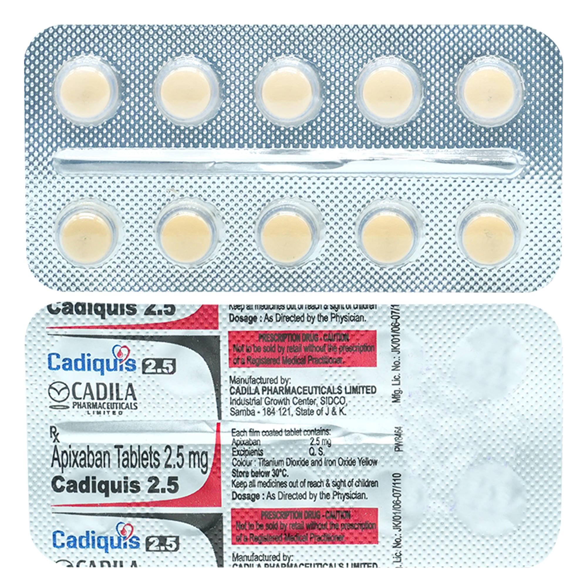 Cadiquis 2.5 Tablet 10's, Pack of 10 TABLETS Cadiquis 2.5 Tablet 10's, Pack of 10 TABLETS