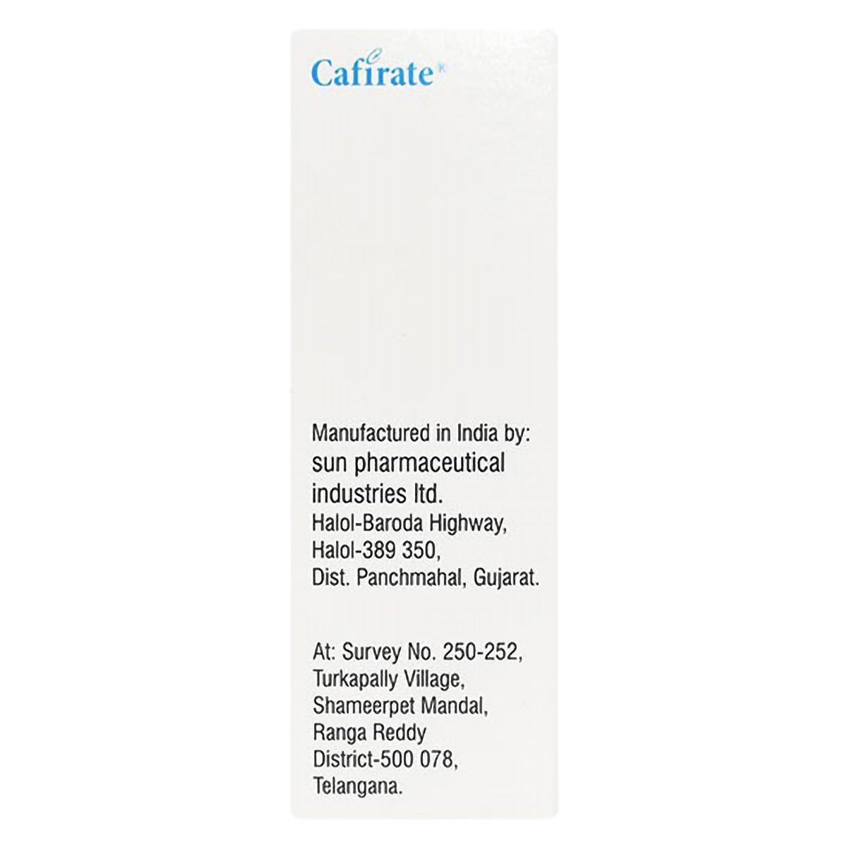 CAFIRATE SOLUTION 1.5ML, Pack of 1 Solution CAFIRATE SOLUTION 1.5ML, Pack of 1 Solution