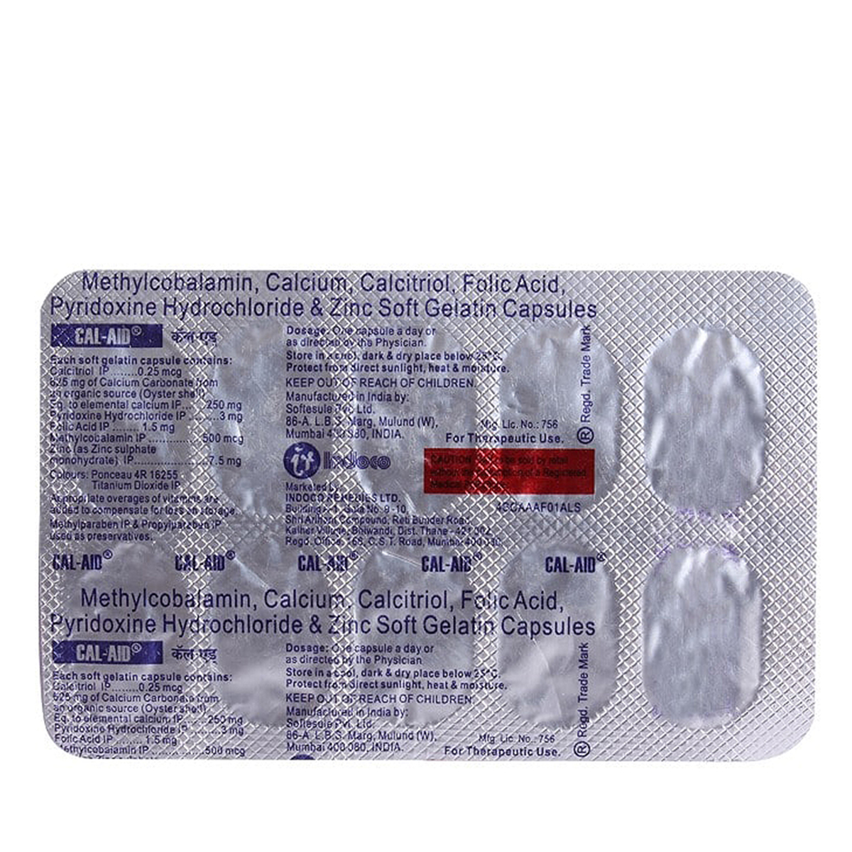 Cal-Aid Capsule 10's, Pack of 10 CAPSULES Cal-Aid Capsule 10's, Pack of 10 CAPSULES