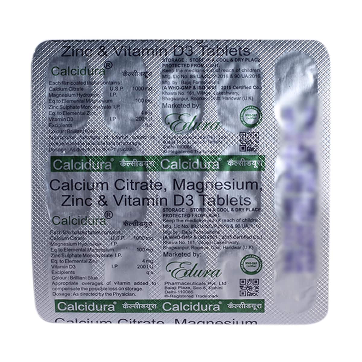 Calcidura Tablet 15's, Pack of 15 TabletS Calcidura Tablet 15's, Pack of 15 TabletS