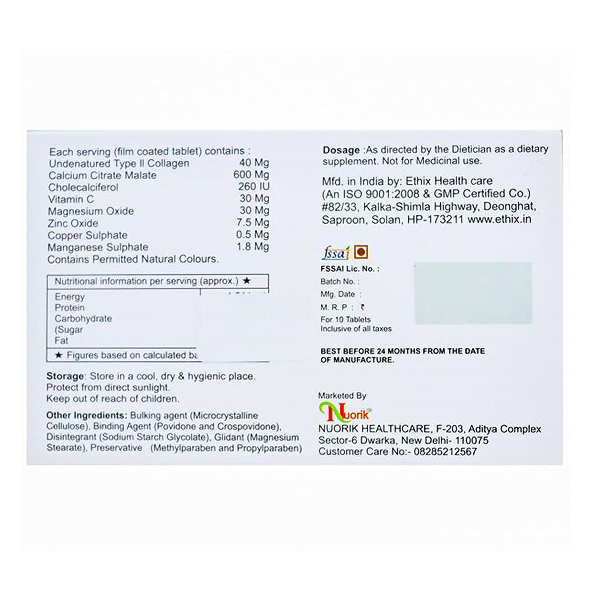 Calcoshine Tablet 10's, Pack of 10 Calcoshine Tablet 10's, Pack of 10